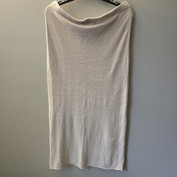 Barefoot Dreams Maxi Skirt Womens Beige Cozychic Ultra Lite - Picture 3 of 5